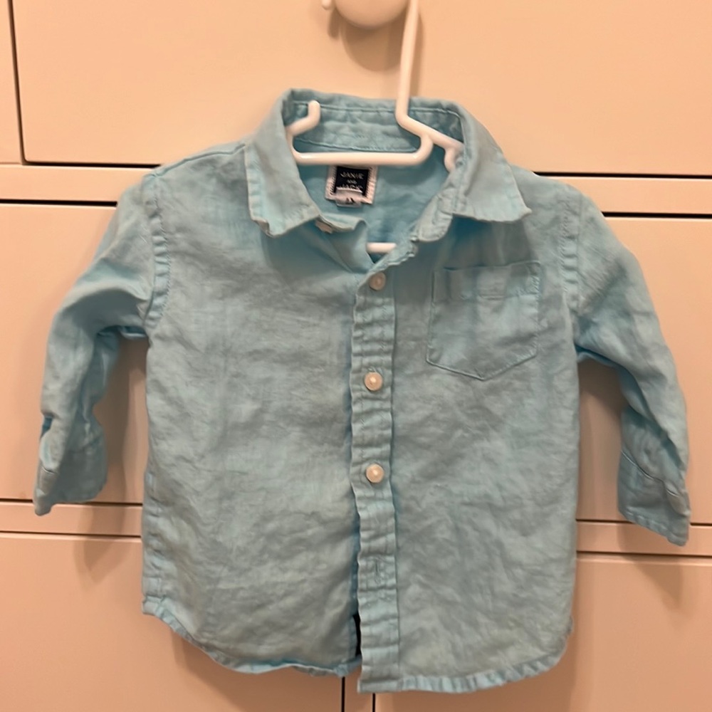 Janie and Jack 100% Linen Button Down